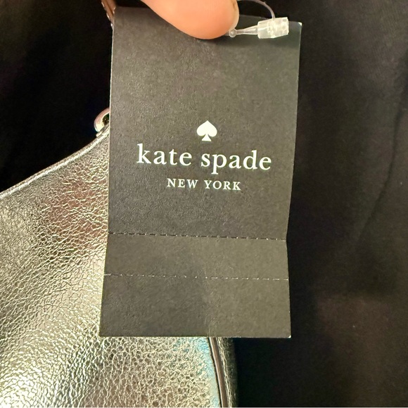 Kate Spade Nina Metallic Crystal HW Silver Shoulder Bag - Picture 4 of 16